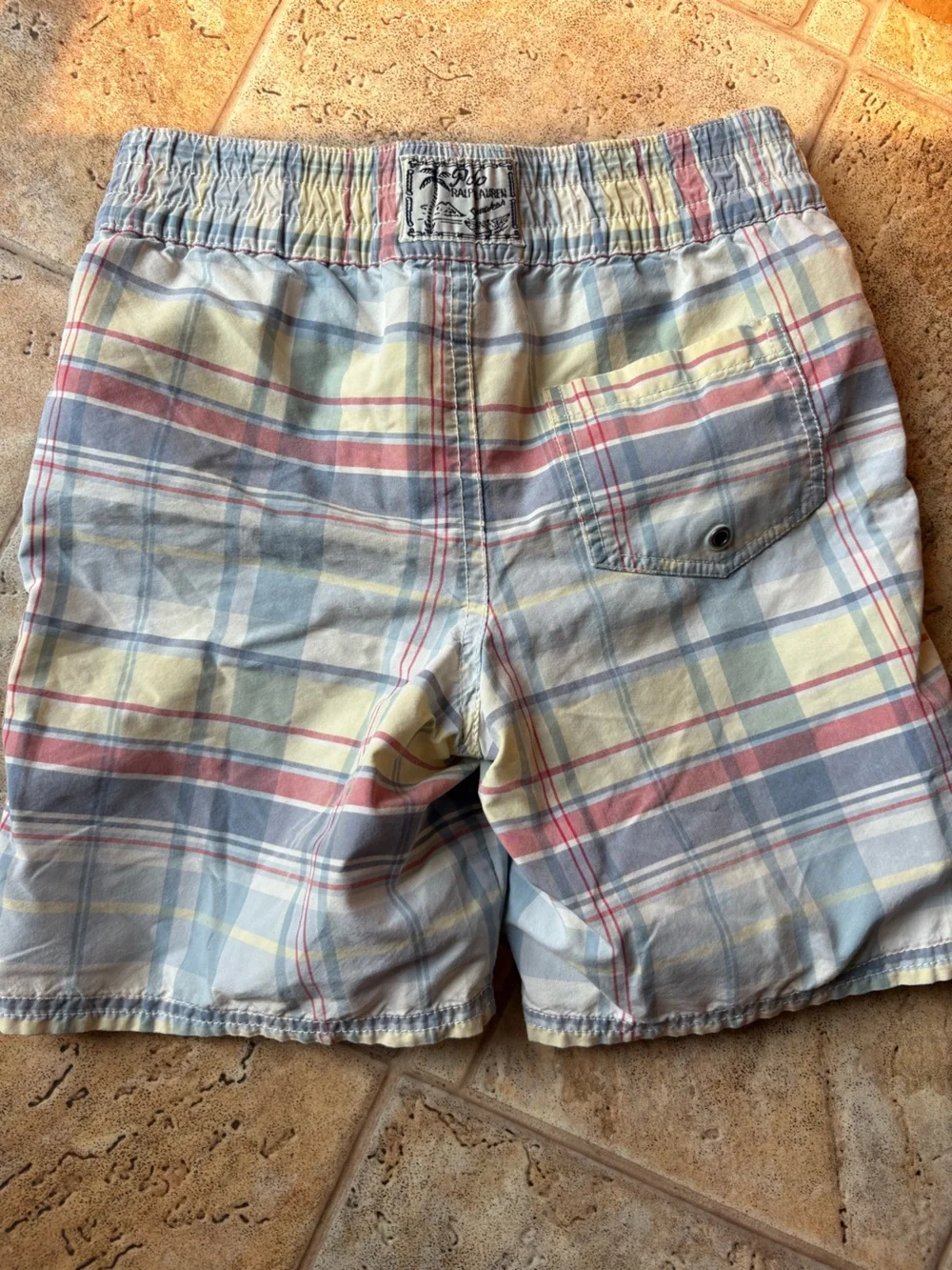 Polo Ralph Lauren Boys Swim Trucks Shorts Multi Plaid Boys 6